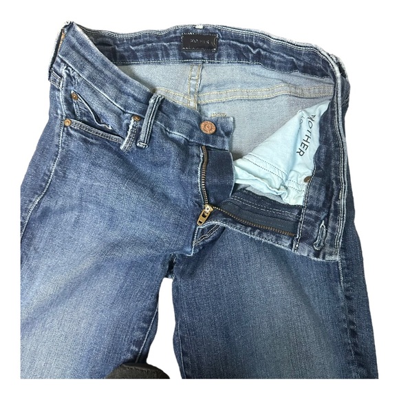 Mother Jeans Dark Wash Skinny The Looker Here Kitty Kitty Size 26 - Picture 6 of 16